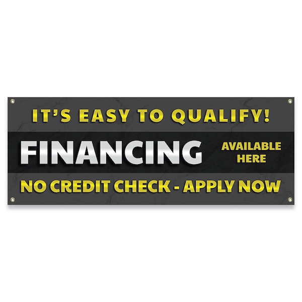 Signmission Financing Available Here No Credit Check Apply Now Banner Concession Stand Food Truck Single Sided B-30058 - main
